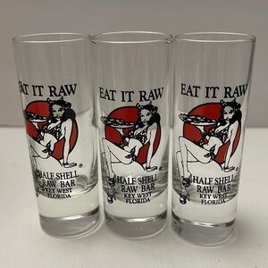 Oyster Shooter Shot Glass Eat It Raw Famous Key West Bar Biker Pin up